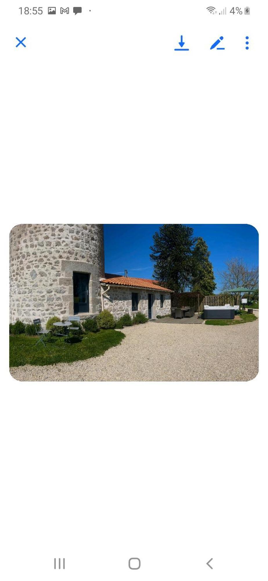 Villa Loue Ancien Moulin A Vent Avec Piscine Et Jacuzzi Neuvy-Bouin Esterno foto