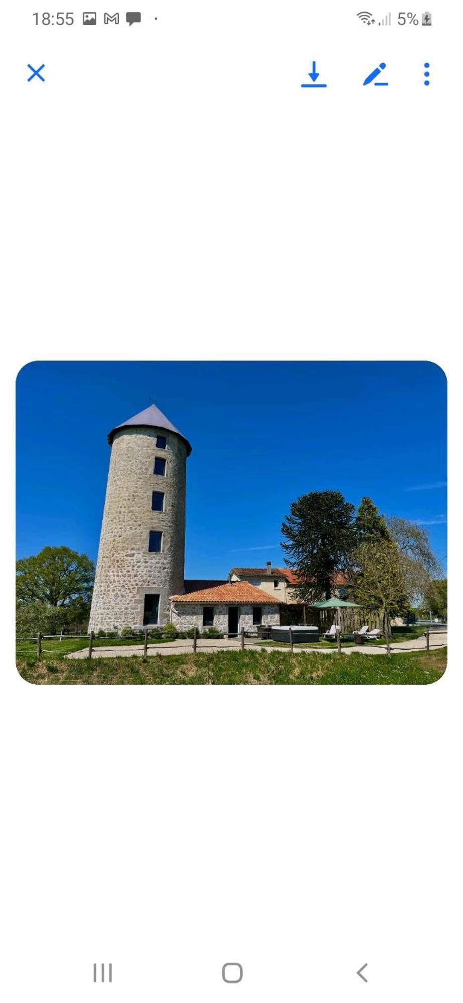 Villa Loue Ancien Moulin A Vent Avec Piscine Et Jacuzzi Neuvy-Bouin Esterno foto